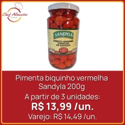 Pimenta biquinho vermelha Sandyla 200g