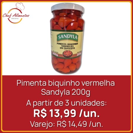 Pimenta biquinho vermelha Sandyla 200g