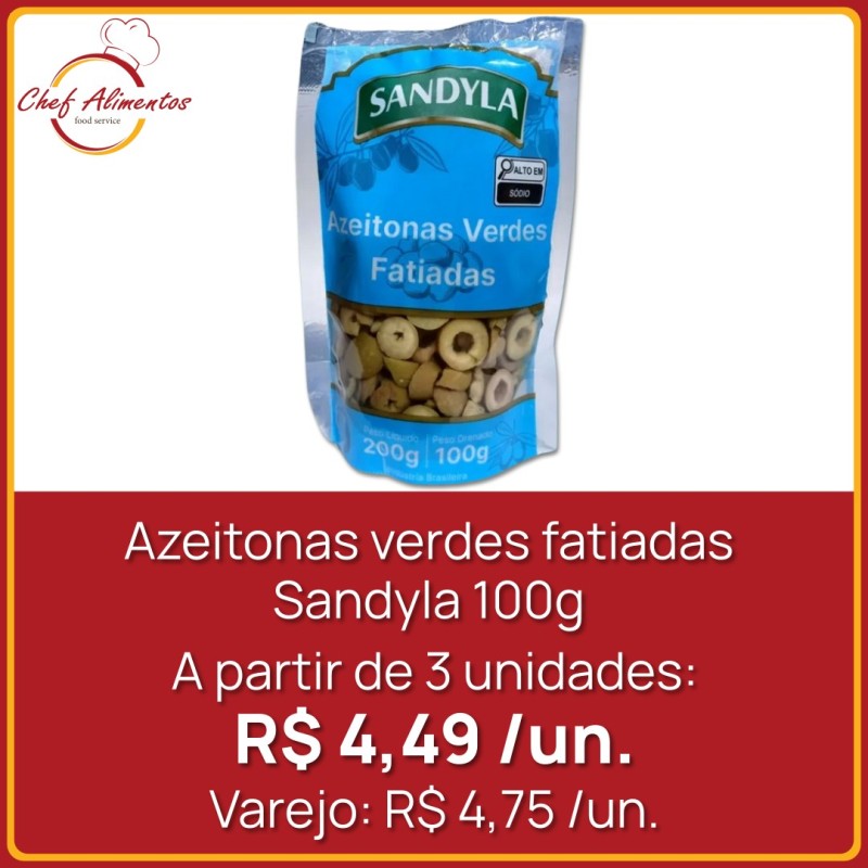 Azeitonas verdes fatiadas Sandyla 100g