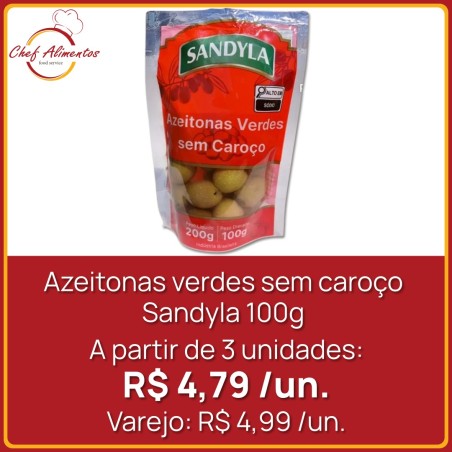 Azeitonas verdes sem caroço Sandyla 100g