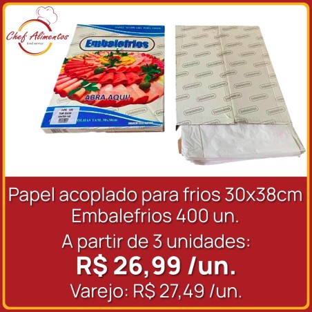 Papel acoplado para frios 30x38cm Embalefrios