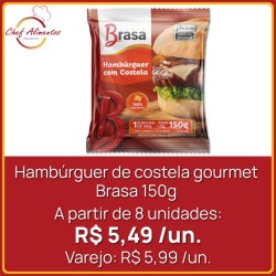 Hambúrguer de costela gourmet Brasa 150g