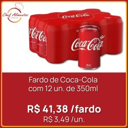 Fardo de Coca-Cola lata com 12 un. de 350ml