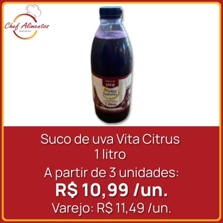 Suco de uva Vitacitrus 1L