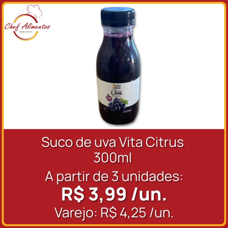 Suco de uva Vitacitrus 300ml