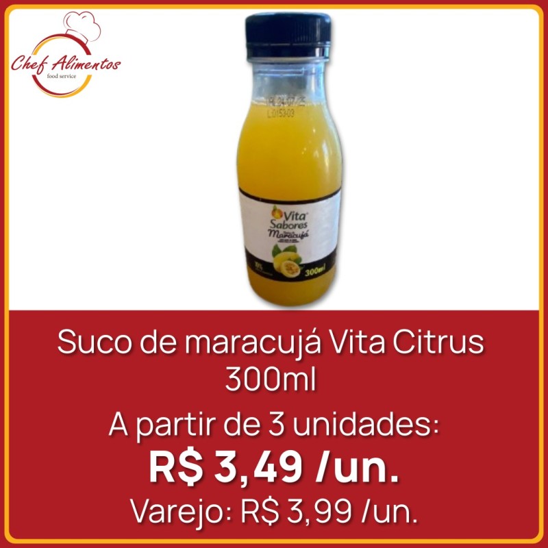 Suca de maracujá Vitacitrus 300ml