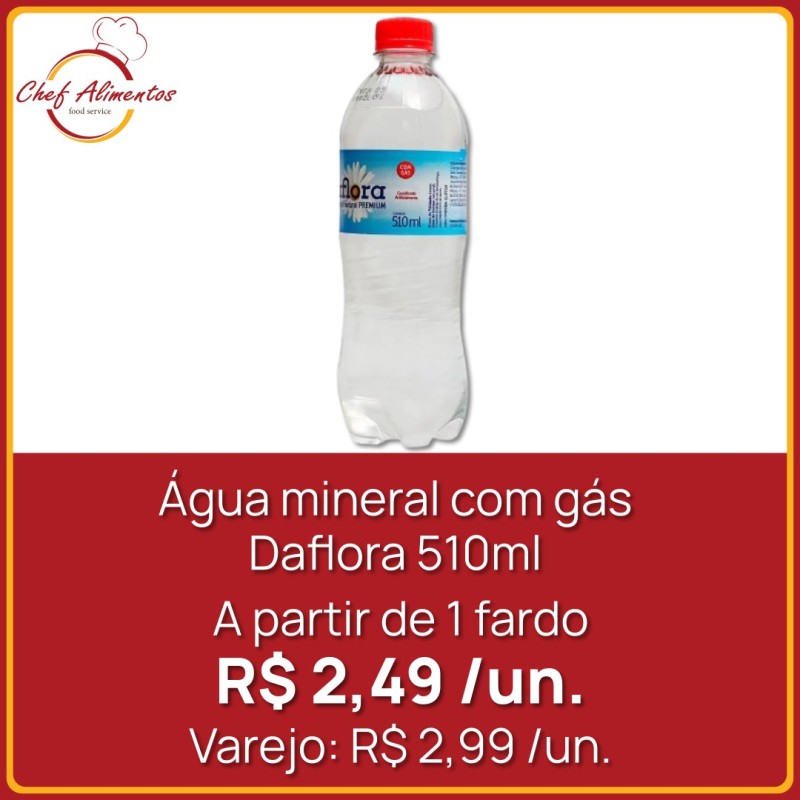 Água Mineral com Gás Daflora 510ml