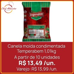 Canela moída condimentada Temperabem 1kg