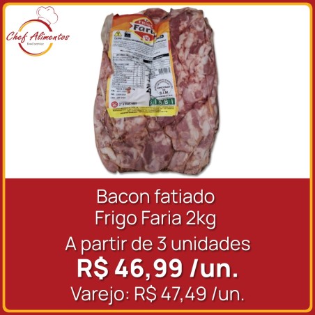 Bacon fatiado Frigo Faria 2kg