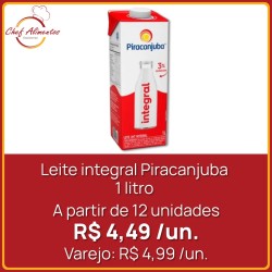 Leite integral Piracanjuba 1litro