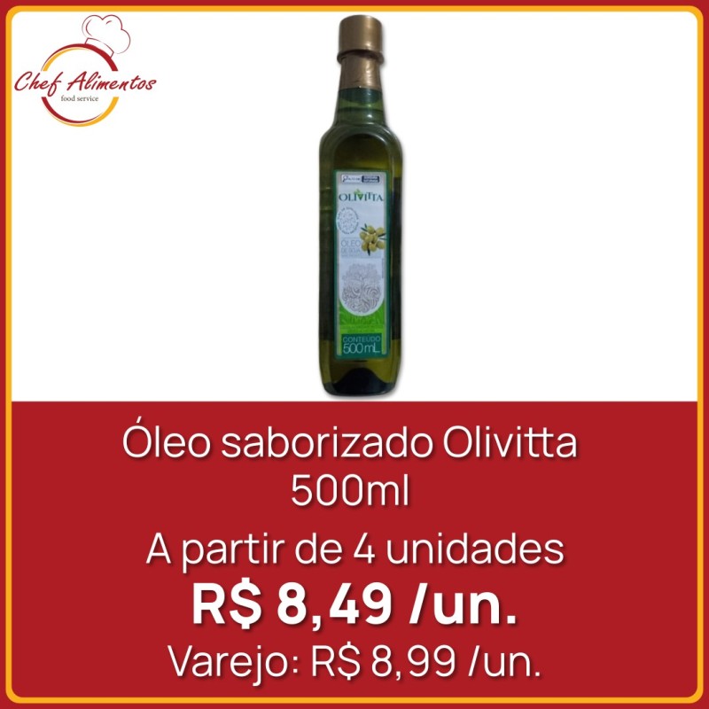 Óleo saborizado Olivitta 500ml