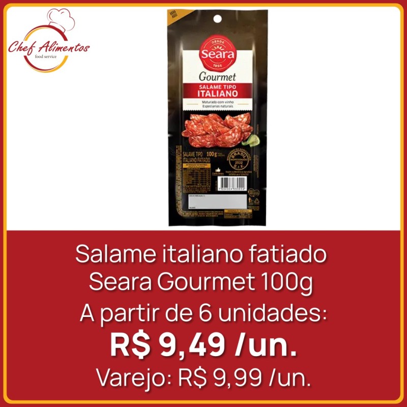 Salame tipo italiano fatiado Seara 100g
