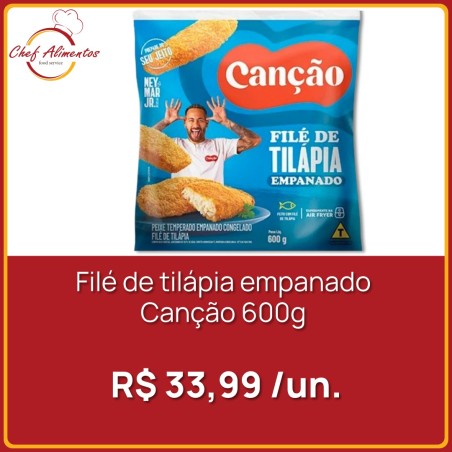 Filé de tilápia empanado Canção 600g