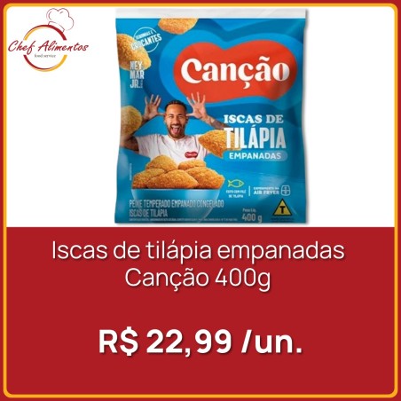 Iscas de tilápia empanadas Canção 400g