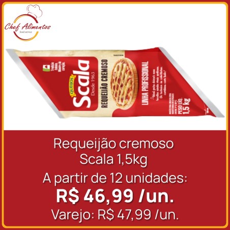 Requeijão Cremoso Scala 1,5 kg