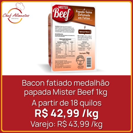 Bacon Fatiado Medalhão Papada Mister Beef 1kg