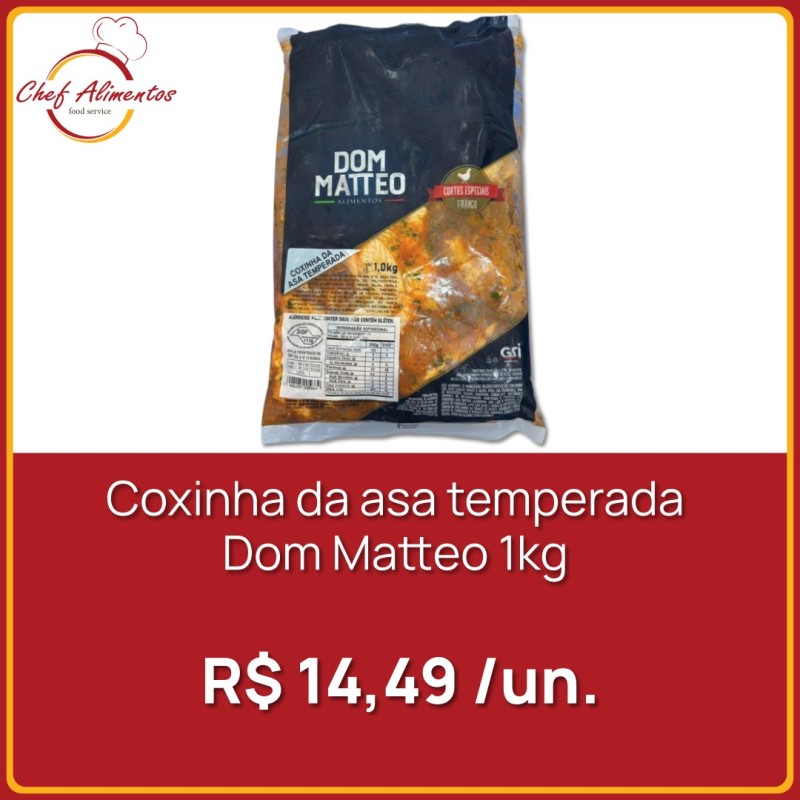 Coxinha da asa temperada Dom Matteo 1kg