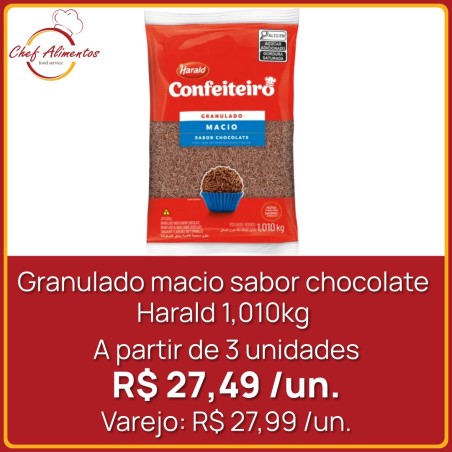 Granulado macio sabor chocolate Harald 1,010kg