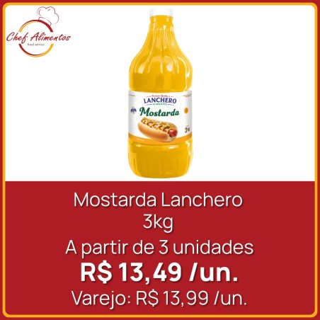 Mostarda amarela Lanchero 3kg
