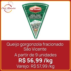 Queijo gorgonzola fracionado São Vicente