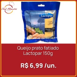 Queijo prato fatiado Lactopar 150g