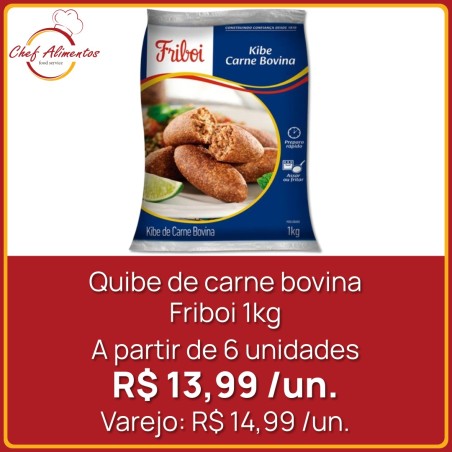 Quibe de carne bovina Friboi 1kg