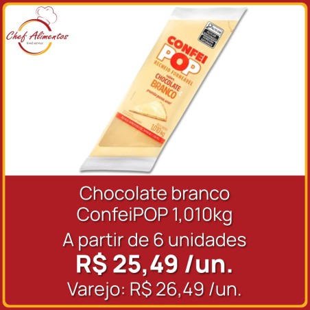 Chocolate branco Confei Pop 1,010kg