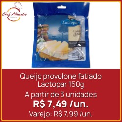 Queijo provolone fatiado Lactopar 150g