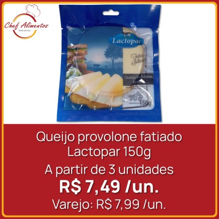 Queijo provolone fatiado Lactopar 150g