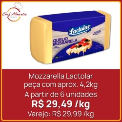 Queijo Mozzarella Lactolar - Peça