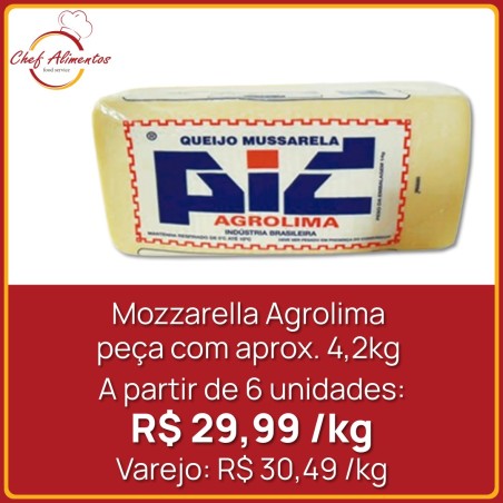Queijo Mozzarella Agrolima - Peça