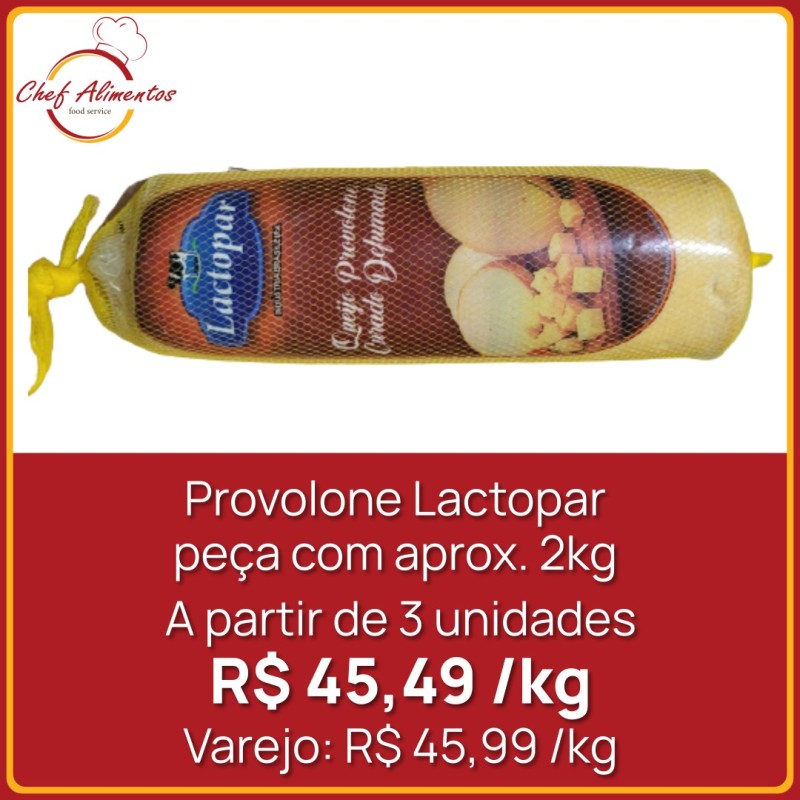 Queijo provolone Lactopar 2kg