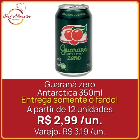Guaraná zero Antarctica 350ml