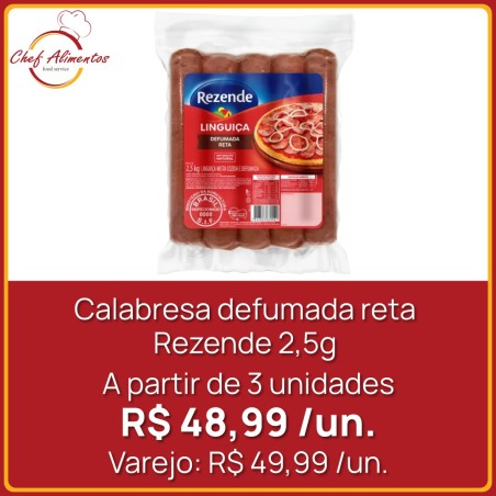 Calabresa defumada reta Rezende  2,5kg