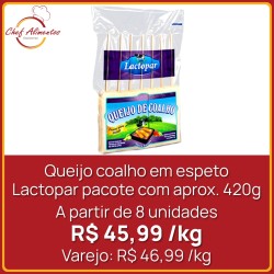 Queijo de Coalho em Espeto Lactopar - Pacote