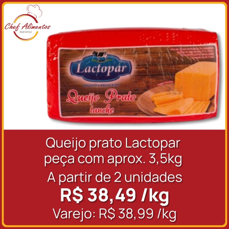 Queijo Prato Lactopar - Peça