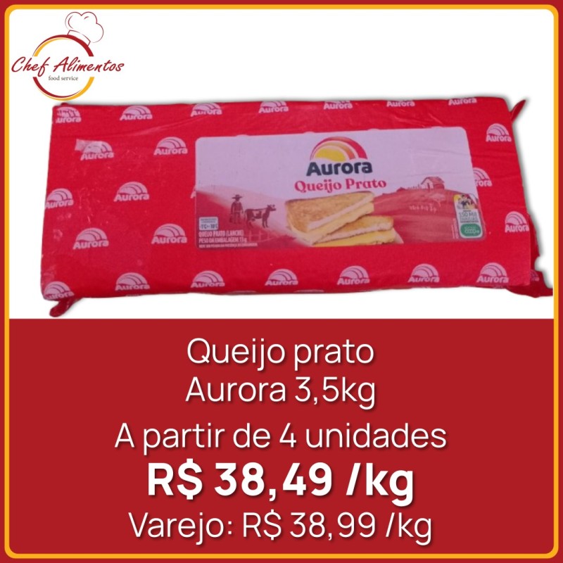 Queijo prato Aurora peça