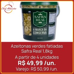 Azeitonas verdes fatiadas Safra Real 2kg
