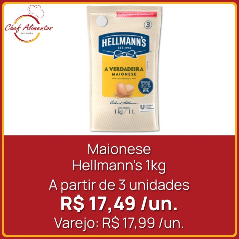 Maionese Hellmann's 1kg