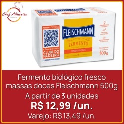 Fermento biológico fresco massas doces Fleischmann 500g