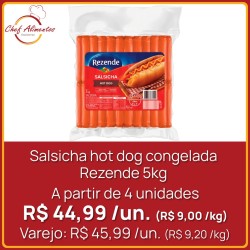 Salsicha hot dog congelada Rezende 5kg