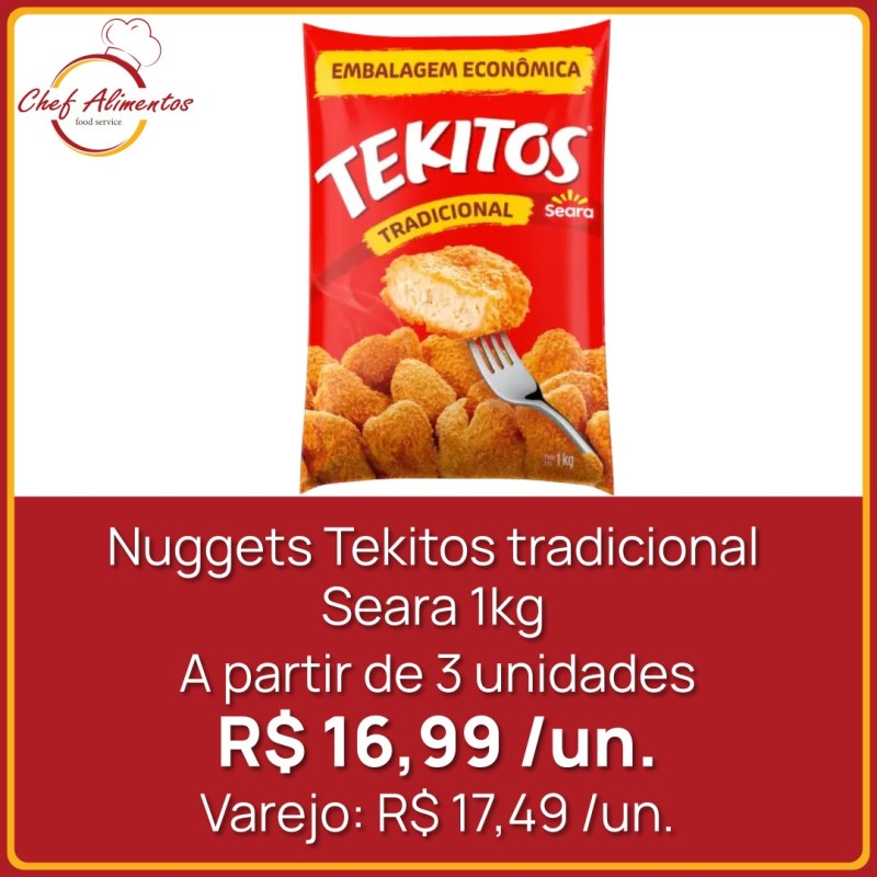 Nuggets Tekitos tradicional Seara 1kg