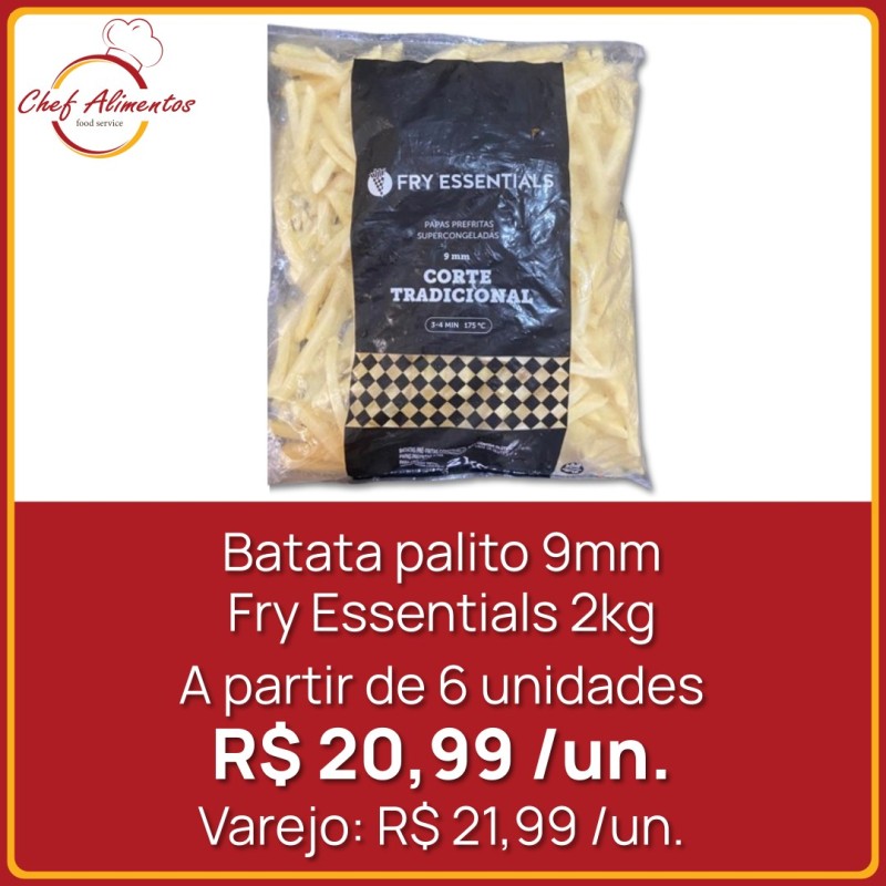 Batata palito 9mm Fry Essentials 2kg
