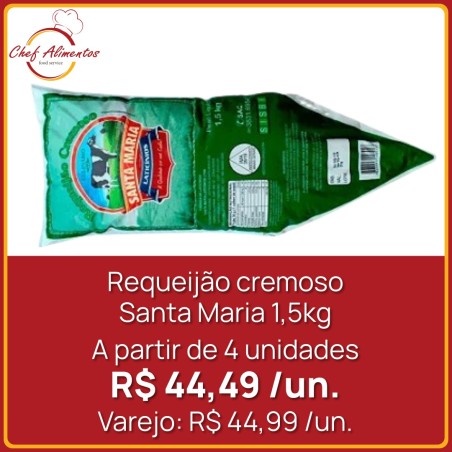 Requeijão Cremoso Santa Maria - Bisnaga 1,5 kg