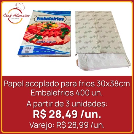 Papel acoplado para frios 30x38cm Embalefrios