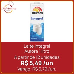 Leite integral Aurora 1 litro