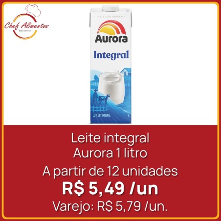 Leite integral Aurora 1 litro
