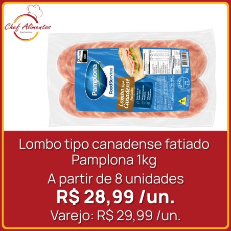 Lombo Canadense Fatiado Pamplona 1kg