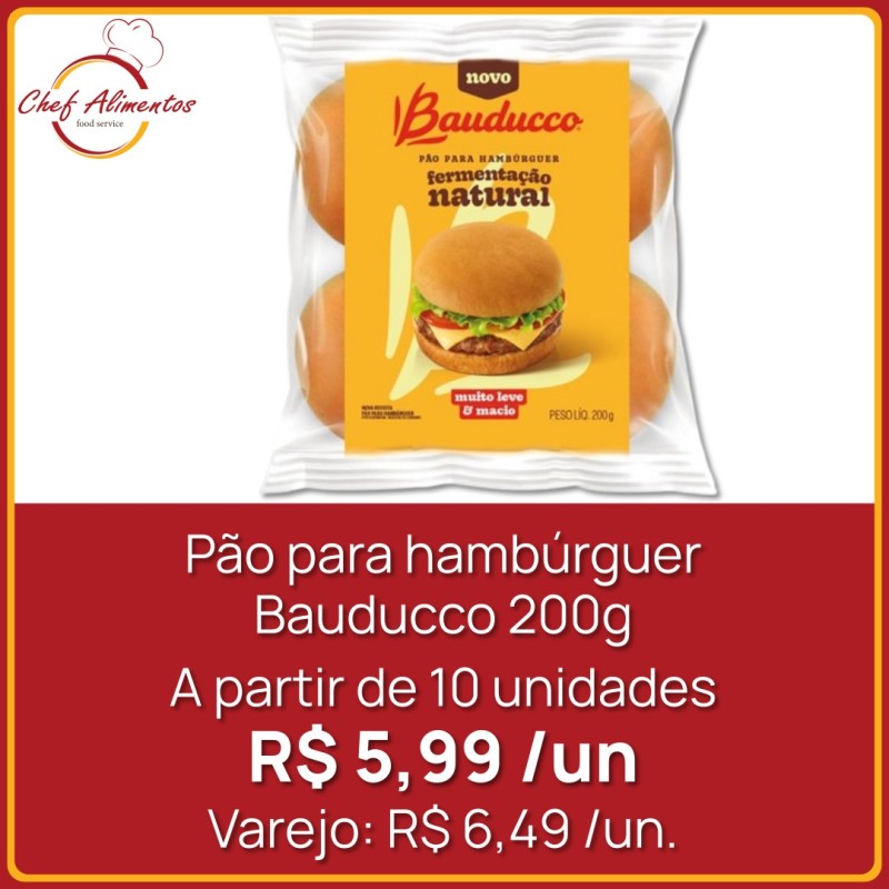 Pão para hambúrguer Bauducco 200g