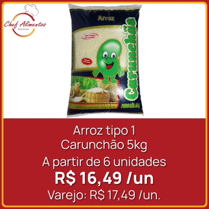 Arroz tipo 1 Carunchão 5kg